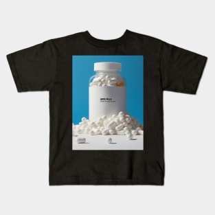 Hope Pills: A Bottle of Hope to cure the 2023 Hangover. Believe That You Are Able on a Dark Background Kids T-Shirt